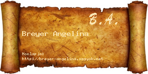 Breyer Angelina névjegykártya